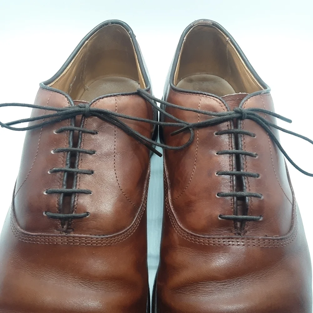 VTG Allen Edmonds Byron Made in Italy Men's Size10 3E Chili Brown Oxford
